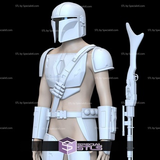 cosplay stl files mandalorian original base armor set 3d print model - Mito3D
