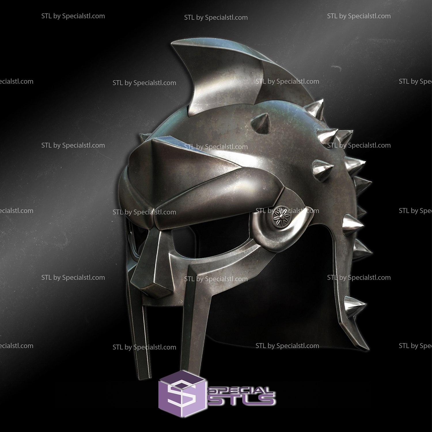 cosplay stl dossiers maximus gladiateur casque 3d impression 3D print model - Mito3D