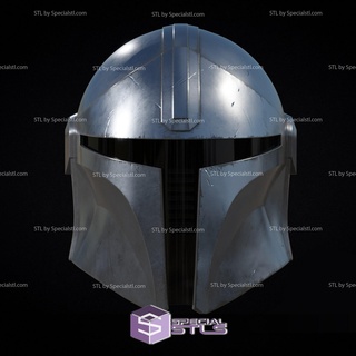 cosplay stl files medieval mandolarian helmet wearable 3d print 3d print model - Mito3D
