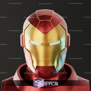 cosplay stl files modular iron man helmet 3d print wearable 3d print model - Mito3D