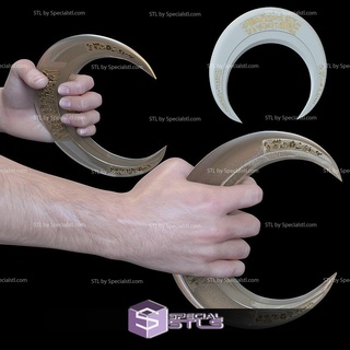 cosplay stl File Luna cavaliere mezzaluna dardo lama coltello 3d print model - Mito3D
