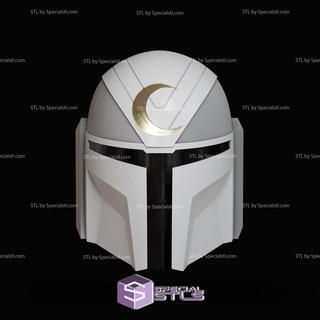 cosplay stl archivos moondaloriano casco mandaloriano Luna Caballero 3d impresión usable 3d print model - Mito3D