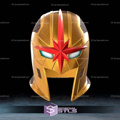 cosplay stl files nova golden helmet specialstl 3d print model - Mito3D