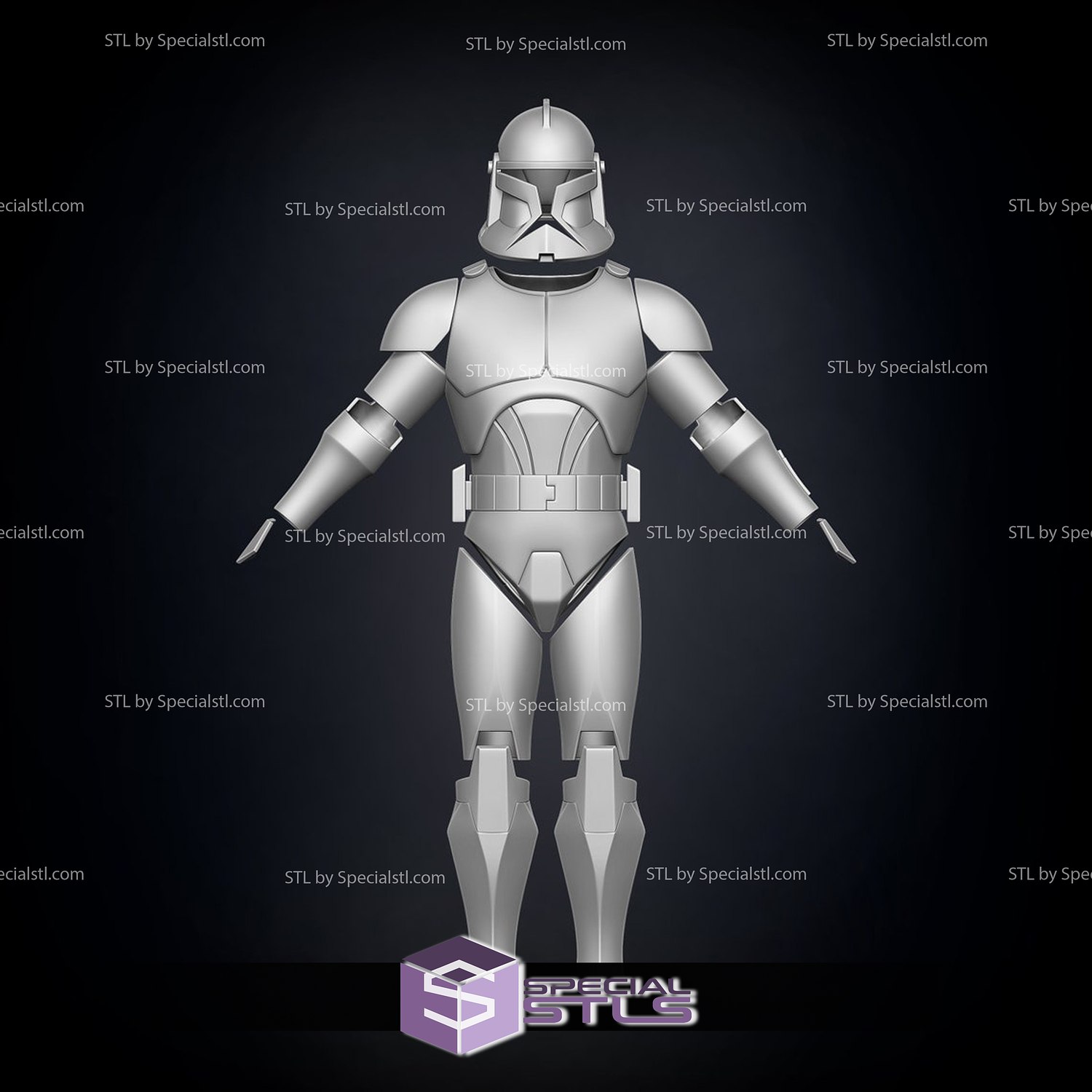 cosplay stl files phase 1 animated clone trooper armor 3d print 3D print model - Mito3D