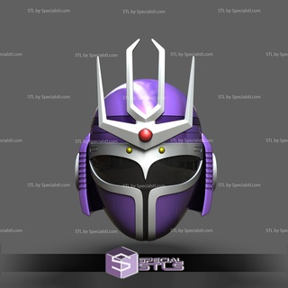 cosplay stl files purple metallic beetleborg helmet 3d print model - Mito3D