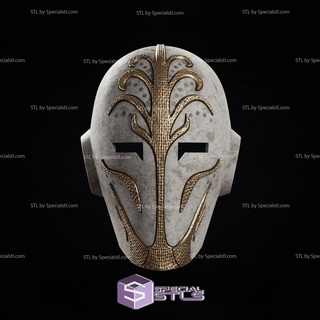 cosplay stl files realistic jedi temple guard mask v2 3d printing model starwars 3d print model - Mito3D