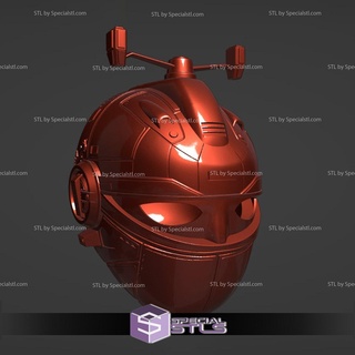 cosplay stl files red beetleborg helmet 3d print model - Mito3D