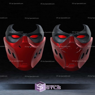 cosplay stl files red hood outlaw mask specialstl 3d print model - Mito3D