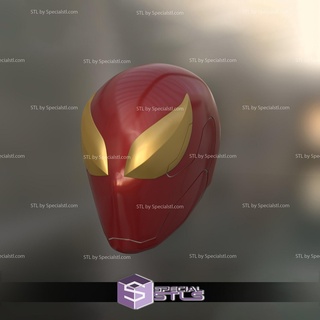 cosplay stl files red iron spider helmet 3d print model - Mito3D