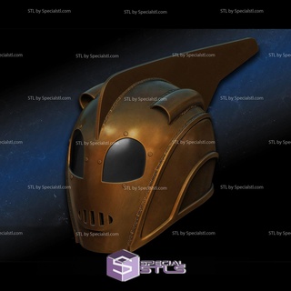 cosplay stl files rockerteer helmet v2 3d print model - Mito3D