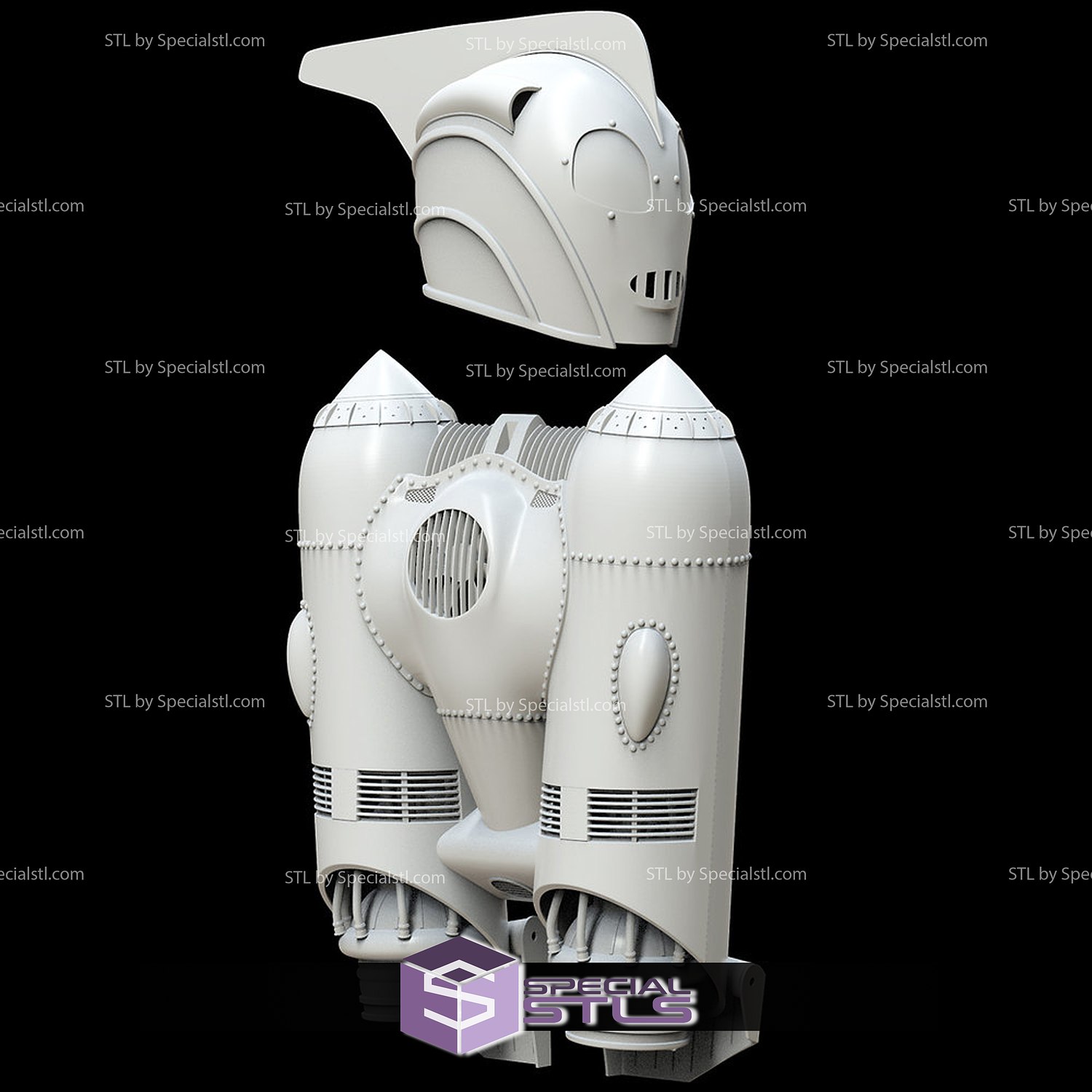 cosplay stl files rocketeer rocket cirrus x-3 jet pack 3D print model - Mito3D