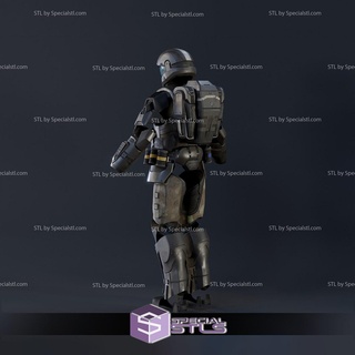 cosplay stl files rookie odst armor halo 3 3d print wearable 3d print model - Mito3D