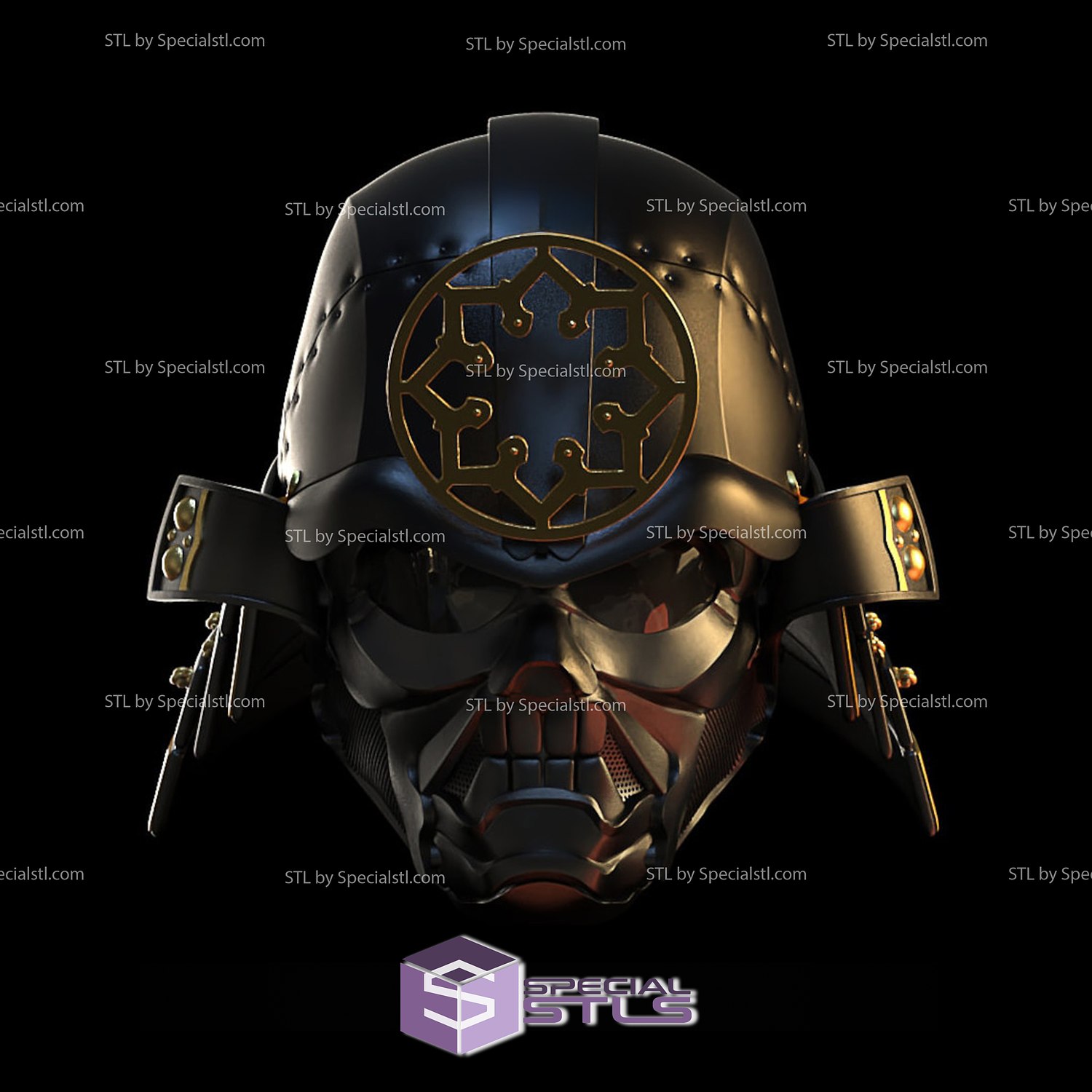 cosplay stl archivos samurai darth vader máscara 3d impresión usable 3D print model - Mito3D