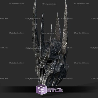 cosplay stl file sauron casco speciale 3d print model - Mito3D