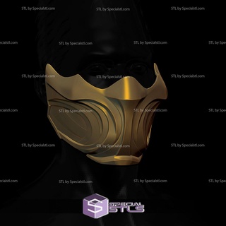 cosplay stl files scorpion mask mortal kombat 3d printing figurine 3d print model - Mito3D