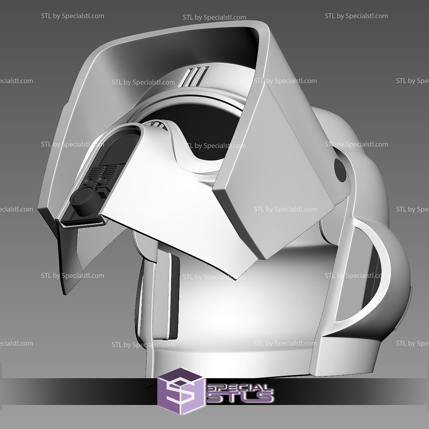 cosplay stl dossiers scout soldat motard scouts casque 3D print model - Mito3D