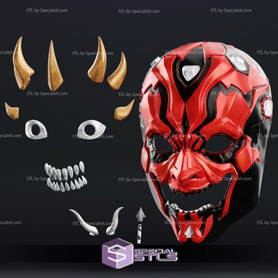 cosplay stl dateien sengoku darth maul spezialstl 3d print model - Mito3D