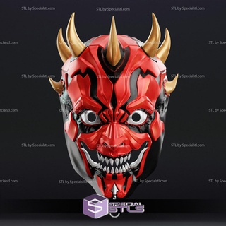 cosplay stl files sengoku darth maul starwars mask wearable 3d print 3d print model - Mito3D