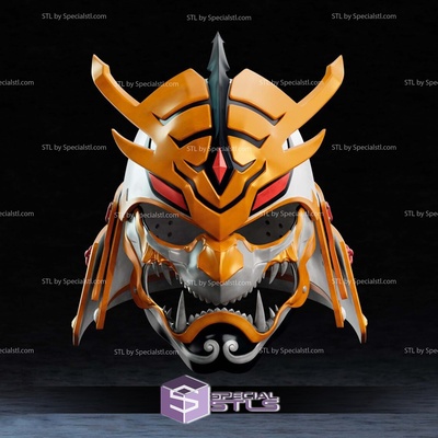 kostüm oyunu stl dosyalar sengoku kral drenek kask özel drakkon 3d print model - Mito3D