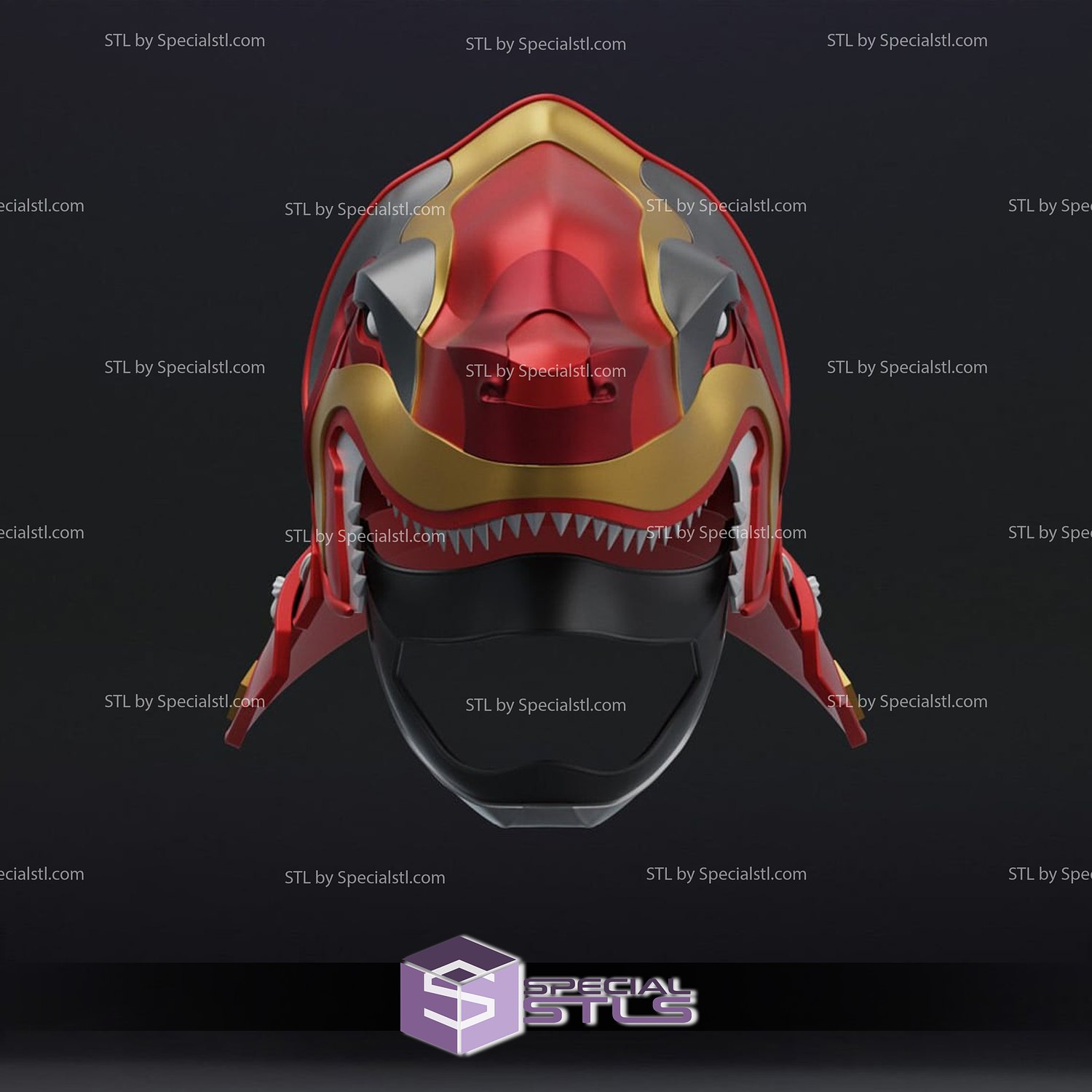 cosplay stl File sengoku rosso ranger casco indossabile 3d Stampa 3D print model - Mito3D