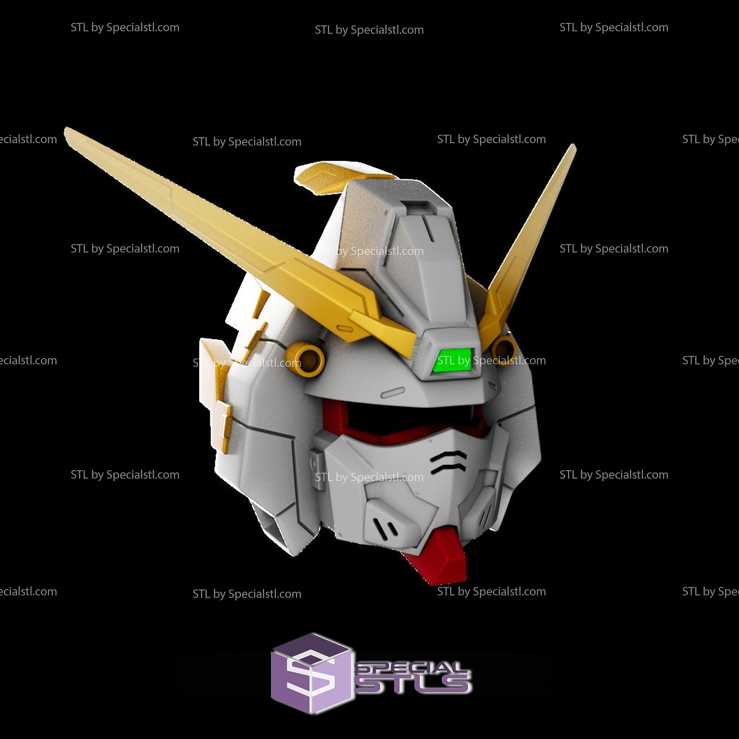 cosplay stl File splendente gundam casco indossabile 3d Stampa 3D print model - Mito3D