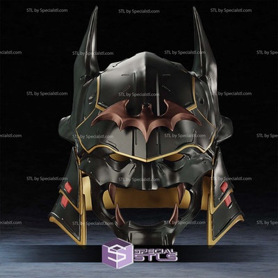 cosplay stl file shogun detective casco speciale batman 3d print model - Mito3D