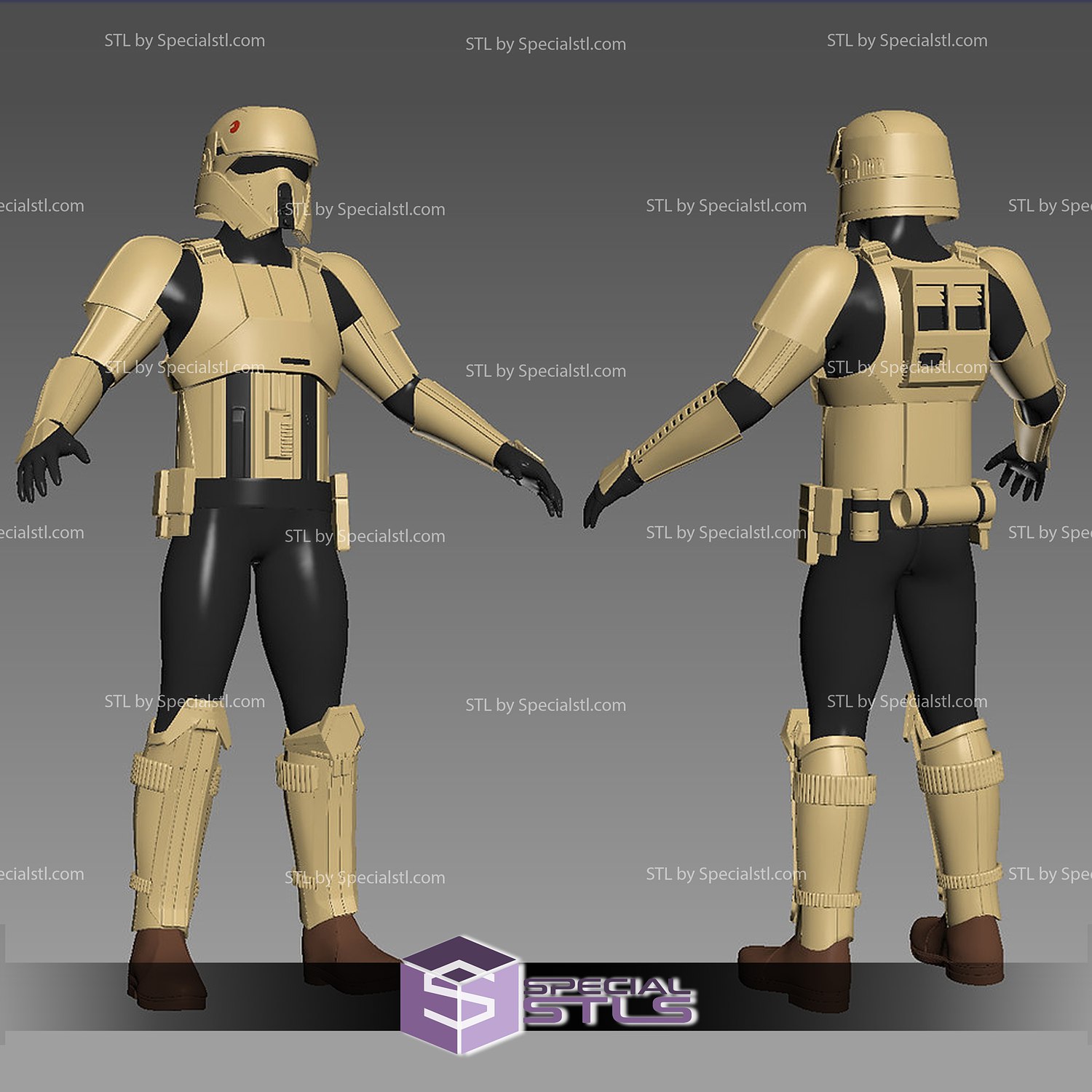 cosplay stl dossiers shoretrooper scarif stormtrooper armure 3D print model - Mito3D