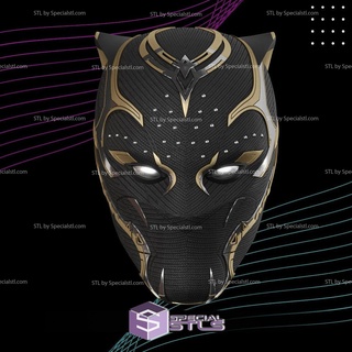 cosplay stl archivos shuri negro pantera máscara 3d impresión usable 3d print model - Mito3D