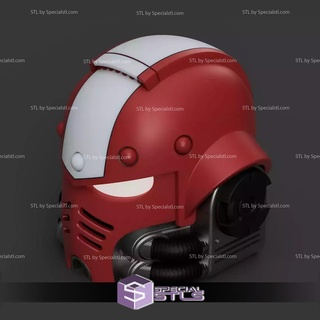 cosplay stl files space marine primary helmet 3d print model - Mito3D
