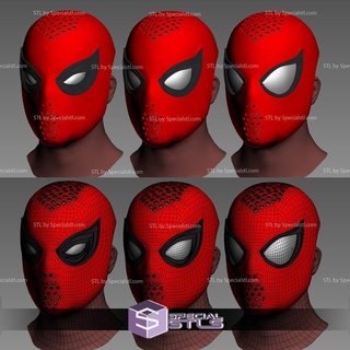 cosplay stl files spider-man homecoming mask faceshell 3d print model - Mito3D