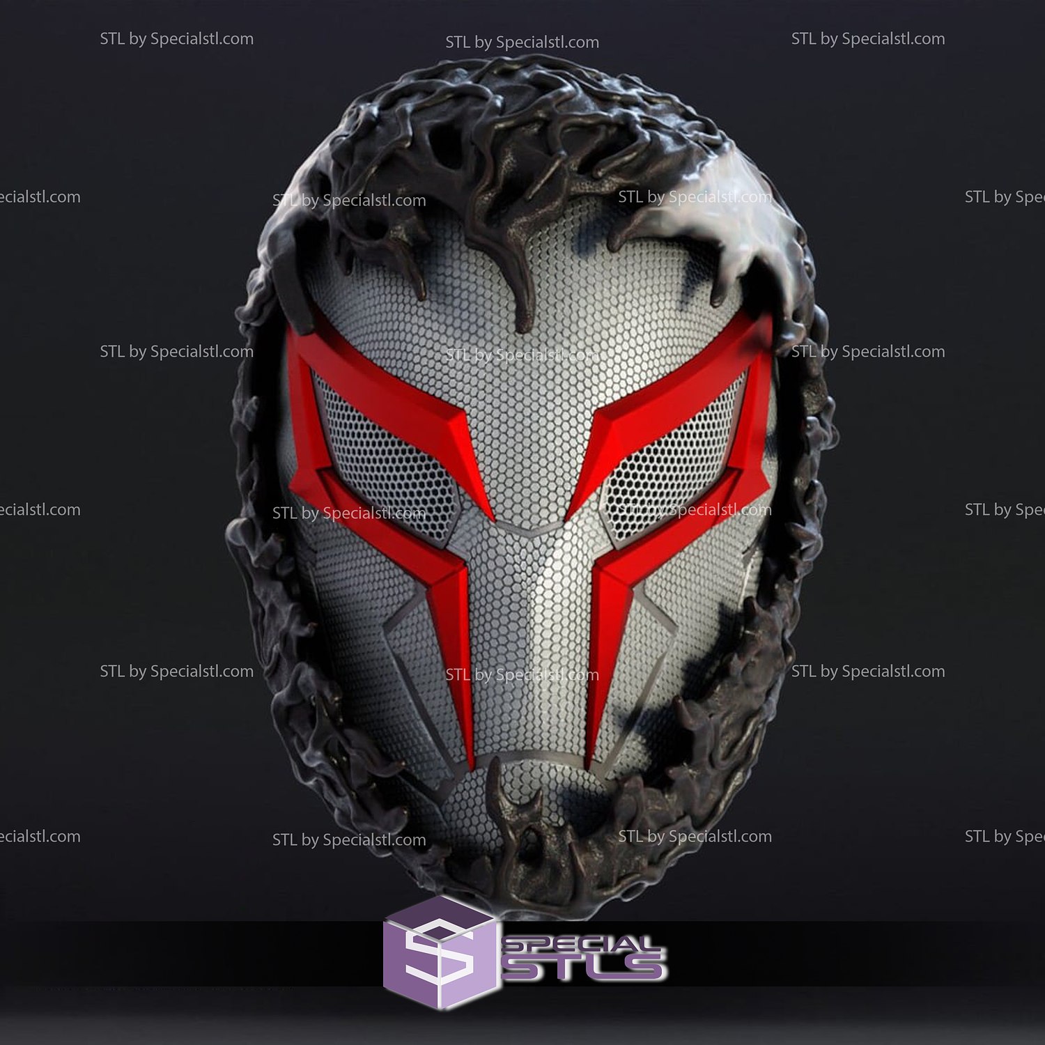 Cosplay stl Dateien Spider 2099 Weiß Gift Maske ps4 3d drucken tragbar 3D print model - Mito3D