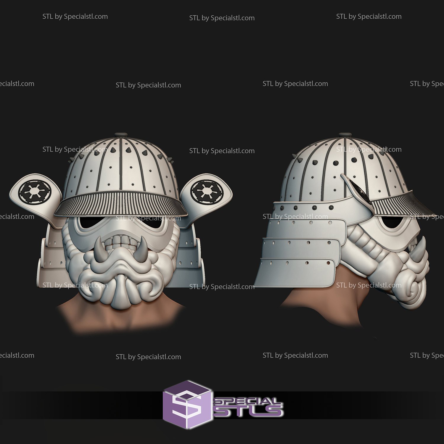 cosplay stl File Stormtrooper samurai oni casco 3d Stampa indossabile 3D print model - Mito3D