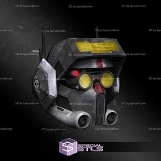 cosplay stl files tech bad batch helmet wearable 3d print model - Mito3D