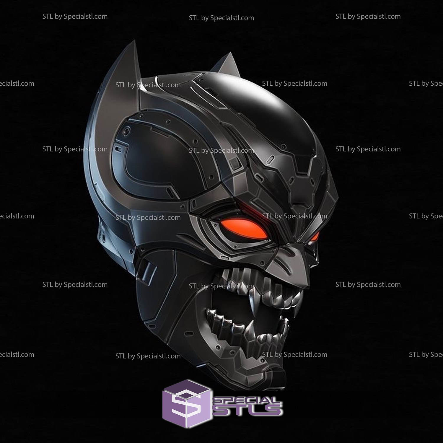 cosplay stl files terminator batman helmet 3d print wearable 3D print model - Mito3D