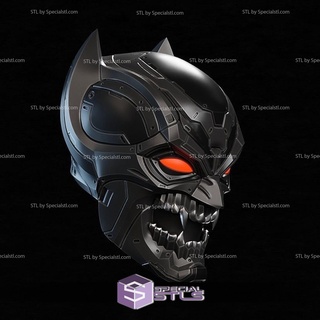 cosplay stl files terminator batman helmet 3d print wearable 3d print model - Mito3D