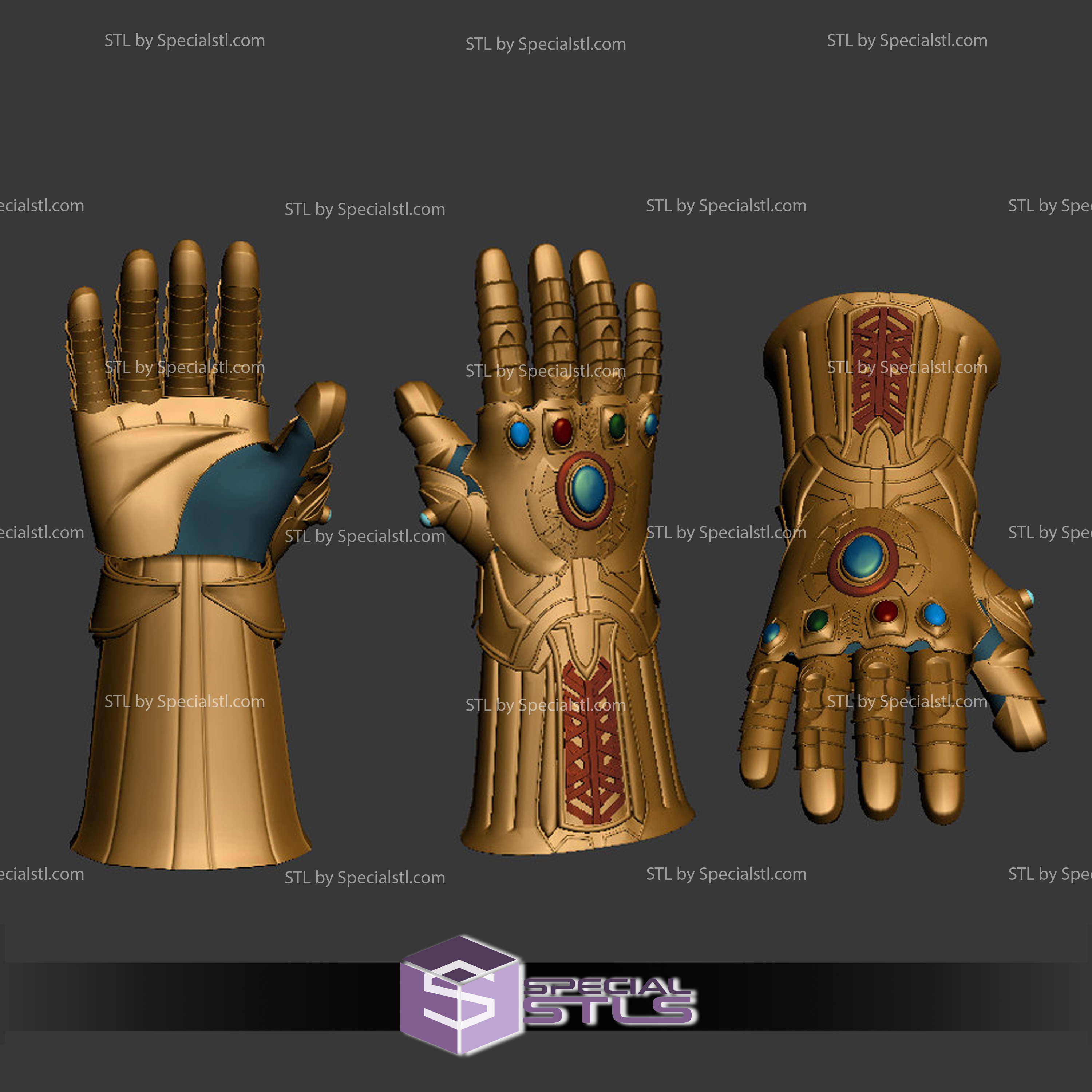 cosplay stl files thanos infinity gauntlet 3D print model - Mito3D
