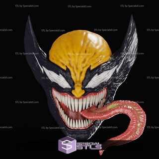 cosplay stl files venom wolverine mask 3d print wearable 3d print model - Mito3D
