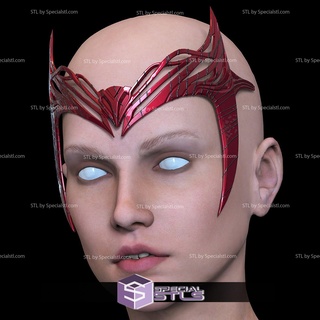 Kostüm oyunu stl Dosyalar Wanda kırmızı cadı taç 3d print model - Mito3D