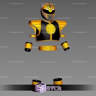 cosplay stl files white gold mighty morphin power rangers armor 3d print model - Mito3D