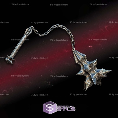 cosplay stl files witch king mace specialstl 3d print model - Mito3D