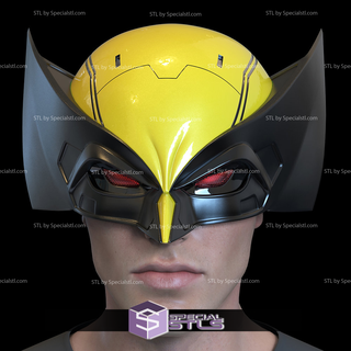 cosplay stl files wolverine dex helmet mask cowl 3d print model - Mito3D