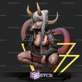 cybepunk demônio Admirador arte stl arquivos 3d print model - Mito3D