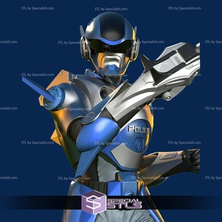 cyberpoliziotti mercurio 3d stampa figurina stl File 3d print model - Mito3D