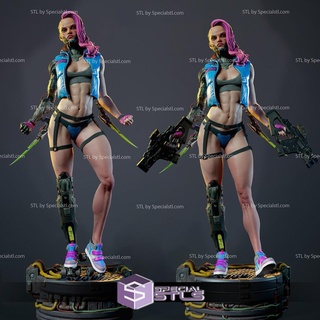 Cyberpunk Mädchen 3d Modell stl Dateien v3 3d print model - Mito3D