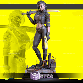cyberpunk waifu nsfw 3d stampa figurina 3d print model - Mito3D