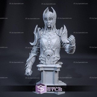 dame aylin buste baldurs porte 3 3d impression figurine 3d print model - Mito3D