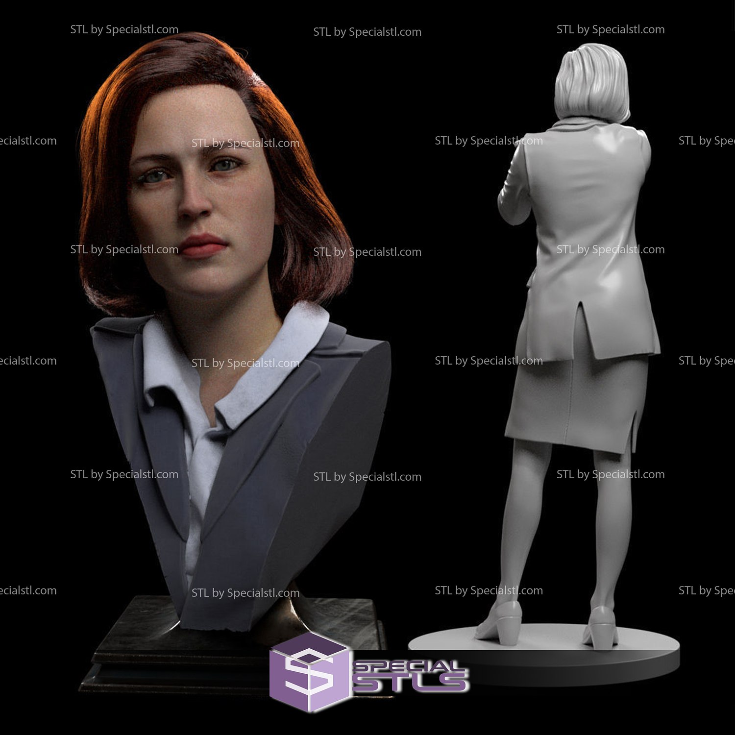 Dana scully Gillian Anderson files 3D print model - Mito3D