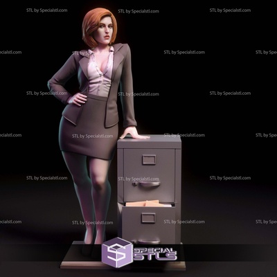 dana scully v3 digital 3d escultura especialstl 3d print model - Mito3D