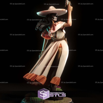 daniela mexikaner revolverheld digital 3d skulptur spezialstl 3d print model - Mito3D