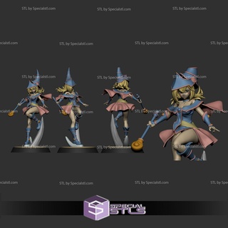 dark magician girl stl files v3 yu gi oh 3d print model - Mito3D